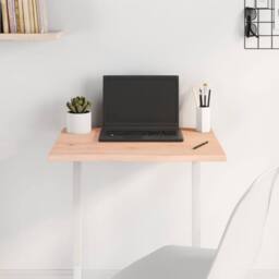 Berkfield Home Table Top 60x50x2 cm Untreated Solid Wood Oak in Light Oak - Size: 60 x 50 x 2 cm - thumbnail 2
