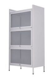 H&O Direct Vertical File Cabinet For Home Office Storage Cabinet with 3 Shelves in White - thumbnail 3
