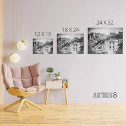 "Artery8 Daguerre Boulevard Du Temple Paris Canvas Wall Art Print in Grey - Size: W18"" x H24""" - thumbnail 4