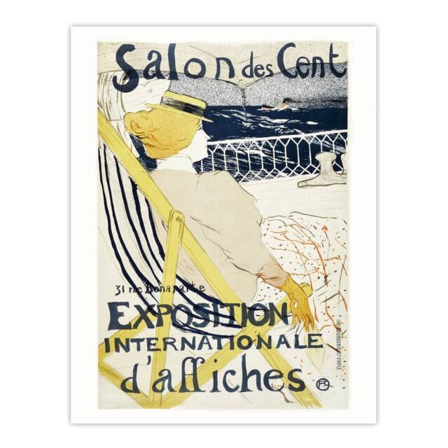 "Artery8 Salon des Cent Exhibition Advert Wall Art Print Toulouse Lautrec - Size: W12"" x H16""" - image 1