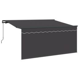 Berkfield Home Retractable Awning Retractable Manual Anthracite 300 x 200 cm Fabric - thumbnail 2