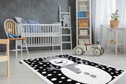 RugsX Modern Children's Rug in Black - Size: 120 cm x 170 cm - thumbnail 4