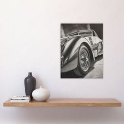 "Artery8 Hyper Realism Pencil Drawing Sports Car Graphic Gift For Him Unframed Wall Art Print Poster Home Decor Premium - Size: W12"" x H16""" - thumbnail 4