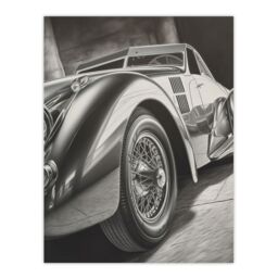 "Artery8 Hyper Realism Pencil Drawing Sports Car Graphic Gift For Him Unframed Wall Art Print Poster Home Decor Premium - Size: W12"" x H16""" - thumbnail 1