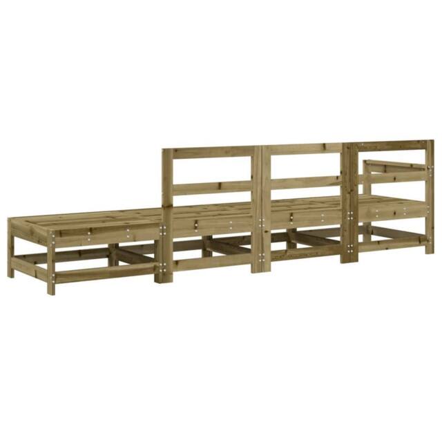 Berkfield Home Beautiful 4 Piece Garden Lounge Set Impregnated Wood Pine in Brown - image 1
