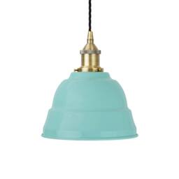 SE Home Duck Egg Blue Lincoln Pendant Light - Antique Brass - Black Twisted - thumbnail 1