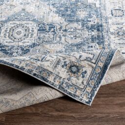 Livabliss Jolie-Vintage Grey Blue Black Burgundy Traditional Boho Living Dining Bedroom Rug in Charcoal - Size: 200 cm x 275 cm - thumbnail 4