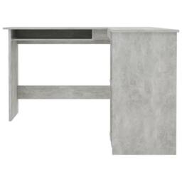 Berkfield Home L-Shaped Corner Desk Concrete Grey 120x140x75 cm Engineered Wood - Size: 120 x 140 x 75 cm - thumbnail 4