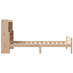 Berkfield Home Bookcase Bed without Mattress 100x200cm Solid Wood Pine in Brown - Size: 100x200 cm - thumbnail 5