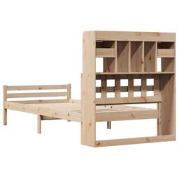 Berkfield Home Bookcase Bed without Mattress 100x200cm Solid Wood Pine in Brown - Size: 100x200 cm - thumbnail 6