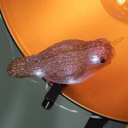 Samuel Alexander Set of 5 Light up Acrylic Christmas Robin Decoration with 30 Ice White LEDs - thumbnail 7