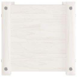 Berkfield Home Garden Planter White 31x31x31 cm Solid Pinewood - Size: 31 x 31 x 31 cm - thumbnail 5