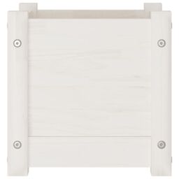 Berkfield Home Garden Planter White 31x31x31 cm Solid Pinewood - Size: 31 x 31 x 31 cm - thumbnail 4