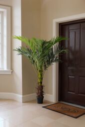 Living and Home 1.8m Fake Plants Artificial Plants Indoor Décor Areca Palm Tree with Black Plastic Pot in Green - thumbnail 3