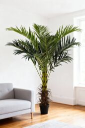 Living and Home 1.8m Fake Plants Artificial Plants Indoor Décor Areca Palm Tree with Black Plastic Pot in Green - thumbnail 1