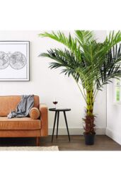 Living and Home 1.8m Fake Plants Artificial Plants Indoor Décor Areca Palm Tree with Black Plastic Pot in Green - thumbnail 4