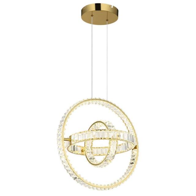 Netlighting Neil Pendant Gold Colors K5 Crystals 3x LED Dimmable 2700 6000K - image 1