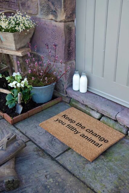 Artsy Mats Keep The Change Doormat - Regular 60x40cm in Black - Size: 40 cm x 60 cm - image 1