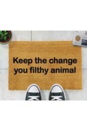 Artsy Mats Keep The Change Doormat - Regular 60x40cm in Black - Size: 40 cm x 60 cm - thumbnail 4