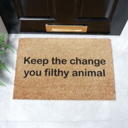 Artsy Mats Keep The Change Doormat - Regular 60x40cm in Black - Size: 40 cm x 60 cm - thumbnail 2