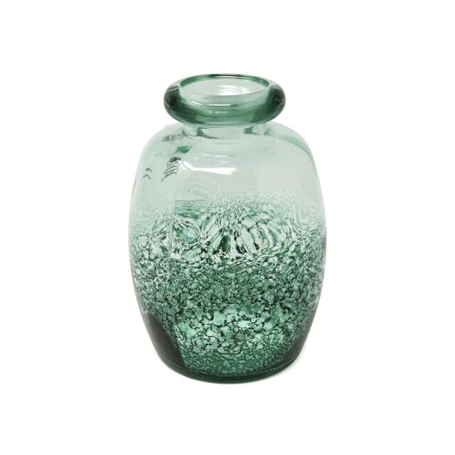 Verano Spanish Ceramics Glass Rimma Clear Home Décor Small Teardrop Vase (H) 16cm in Teal - image 1
