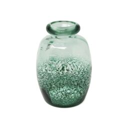 Verano Spanish Ceramics Glass Rimma Clear Home Décor Small Teardrop Vase (H) 16cm in Teal