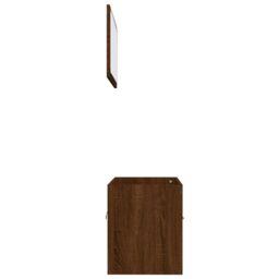 Berkfield Home 2 Piece Bathroom Furniture Set Brown Oak Engineered Wood - thumbnail 6