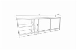 Decorotika Primrose TV Stand TV Unit for TV's up to 72 inch in Dark Grey - thumbnail 6