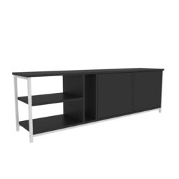 Decorotika Primrose TV Stand TV Unit for TV's up to 72 inch in Dark Grey - thumbnail 4