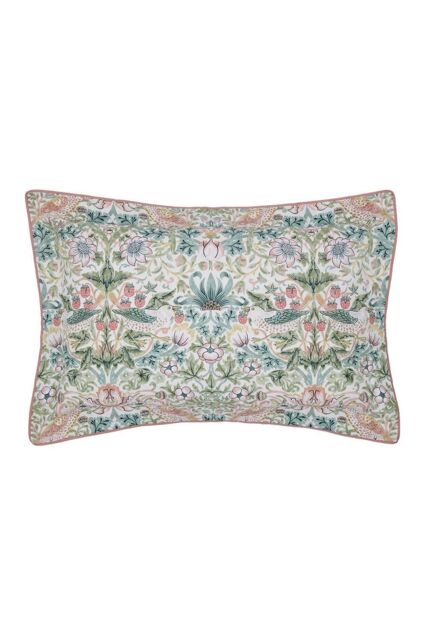 Morris & Co 'Strawberry Thief' Oxford Pillowcase in Light Pink - image 1
