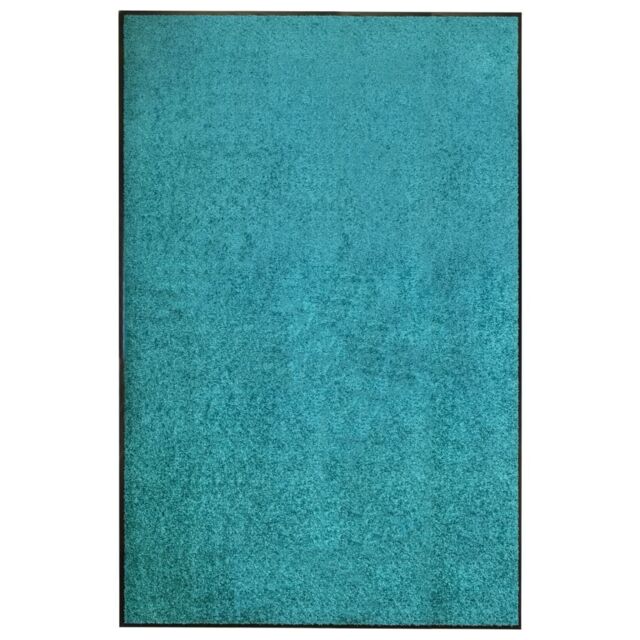 Berkfield Home Doormat Washable Cyan 120x180 cm in Black - image 1
