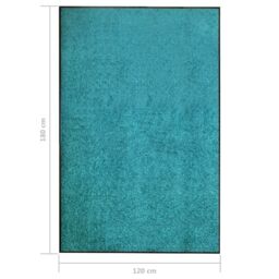 Berkfield Home Doormat Washable Cyan 120x180 cm in Black - thumbnail 6
