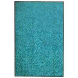 Berkfield Home Doormat Washable Cyan 120x180 cm in Black - thumbnail 1