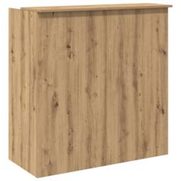 Berkfield Home Reception Desk Artisan Oak 100x50x103.5 cm Engineered Wood in Brown - thumbnail 7