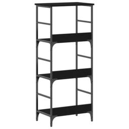 Berkfield Home Modern Bookshelf Black Oak 50x33x117, 5 cm Engineered Wood & Steel - thumbnail 7