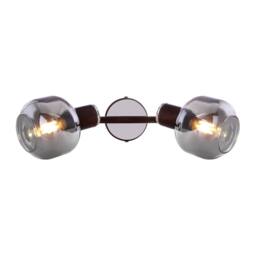 Netlighting Pallo Twin Ceiling Spotlight Bronze Colored Smoke Glass Shade 2x E14 - thumbnail 4