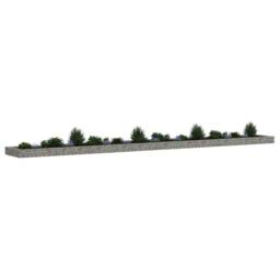 Berkfield Home Gabion Raised Bed Galvanised Steel 800x100x20 cm in Silver - Size: 800 x 100 x 20 cm - thumbnail 4
