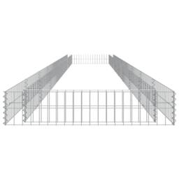 Berkfield Home Gabion Raised Bed Galvanised Steel 800x100x20 cm in Silver - Size: 800 x 100 x 20 cm - thumbnail 6