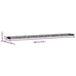 Berkfield Home Gabion Raised Bed Galvanised Steel 800x100x20 cm in Silver - Size: 800 x 100 x 20 cm - thumbnail 9