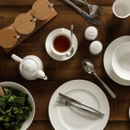 Belleek Living 'Ripple' Pasta Dish Set of 4 in White - thumbnail 4