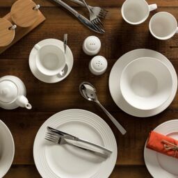 Belleek Living 'Ripple' Pasta Dish Set of 4 in White - thumbnail 3