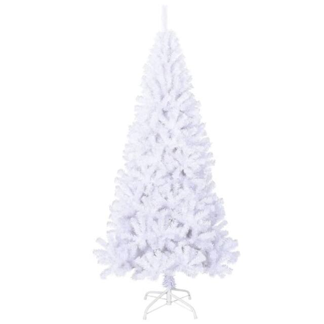 Berkfield Home Artificial Christmas Tree with Thick Branches White 240 cm PVC - image 1