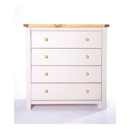 Cabinet Bits Argenta 4 Drawer Chest of Drawers Wood Knob in Light Grey - thumbnail 2