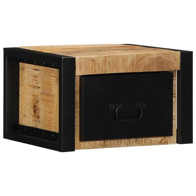 Berkfield Home Bedside Cabinets 2 pcs 40x35x25 cm Solid Rough Wood Mango in Brown - Size: 40 x 35 x 25 cm - image 1