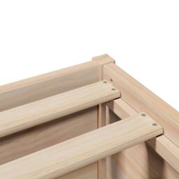 Berkfield Home Bed Frame with Headboard 75x190 cm Small Single Solid Wood Pine in Light Oak - thumbnail 9