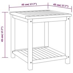 Berkfield Home Side Table Solid Acacia Wood 45x45x45 cm in Brown - Size: 45 x 45 x 45 cm - thumbnail 6