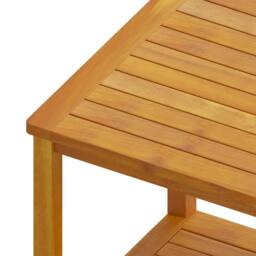 Berkfield Home Side Table Solid Acacia Wood 45x45x45 cm in Brown - Size: 45 x 45 x 45 cm - thumbnail 5