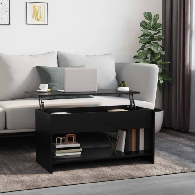 Berkfield Home Coffee Table Black 102x50x52.5 cm Engineered Wood - image 1
