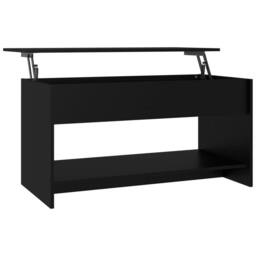 Berkfield Home Coffee Table Black 102x50x52.5 cm Engineered Wood - thumbnail 2