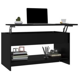 Berkfield Home Coffee Table Black 102x50x52.5 cm Engineered Wood - thumbnail 4